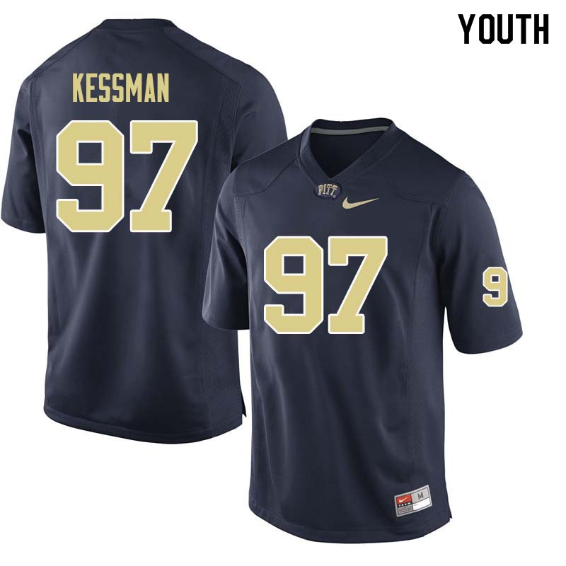 Youth #97 Alex Kessman Pittsburgh Panthers College Football Jerseys Sale-Navy